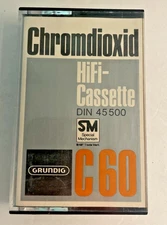 GRUNDIG  Chromdioxid HiFi -Cassette C 60 MINT condition Vintage