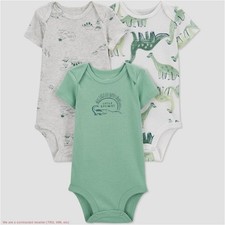 Carter's Just One You Baby Boys' 3pk Bodysuit-Green/Gray Newborn SEE DEAL  