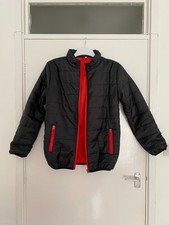 Mens Winter Warm Black Padded Parka Down Jacket Puffer Zipper Coat UK Size L