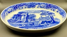 Spode Blue Italian Oven to Table Oval Baker 12.25” C1816