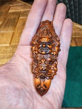 Tibetan Hand Carved Wrathful Diety, Buddhist interest, spectacularly carved