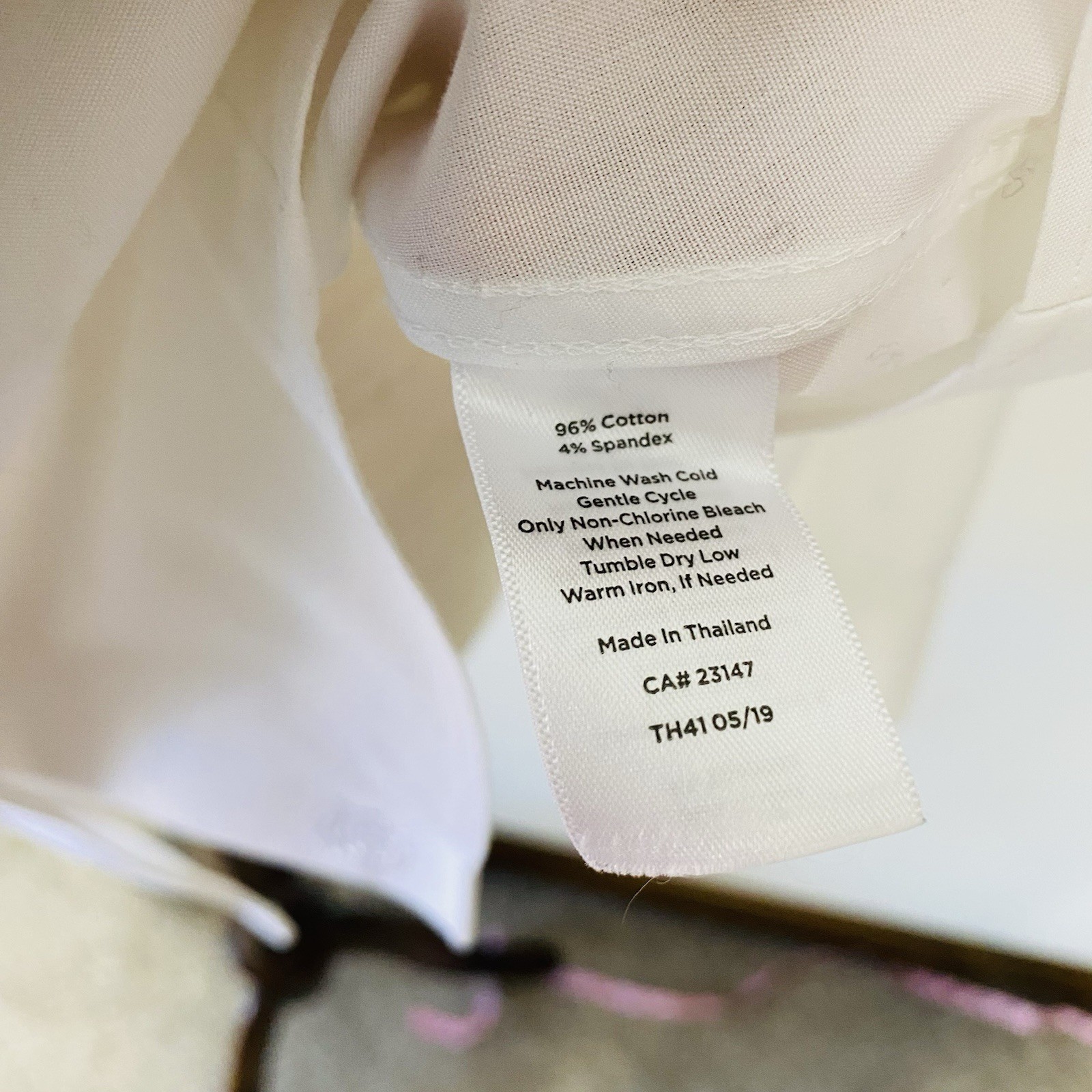 TALBOTS Size 16W Basic White Button Up Shirt Non … - image 5