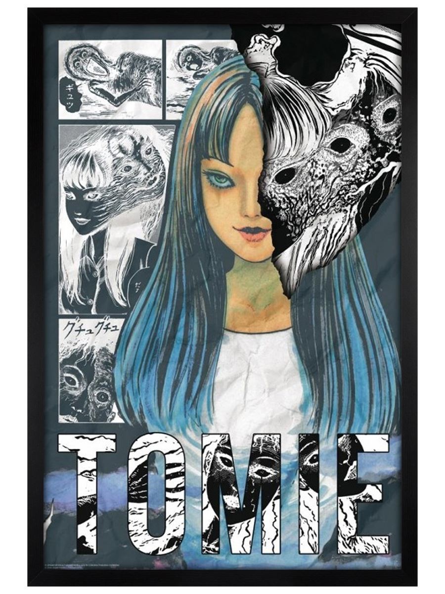 Junji Ito Tomie Maxi Poster - Black Wooden Framed