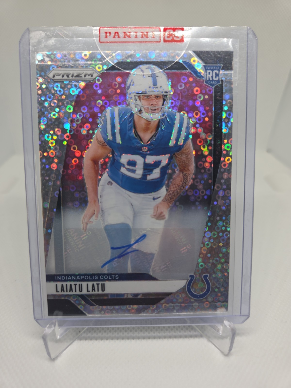 Laiatu Latu Panini Prizm #366 Autograph-No Huddle