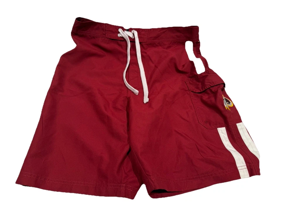 Vtg Washington Redskins Swim Trunks Mens L NFL Team Apparel Pocket - NO LINER - Image 2 of 4