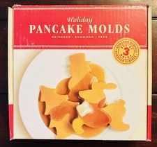 Williams-Sonoma Holiday New 6" Nonstick Pancake Molds Tree/Snowman/Reindeer