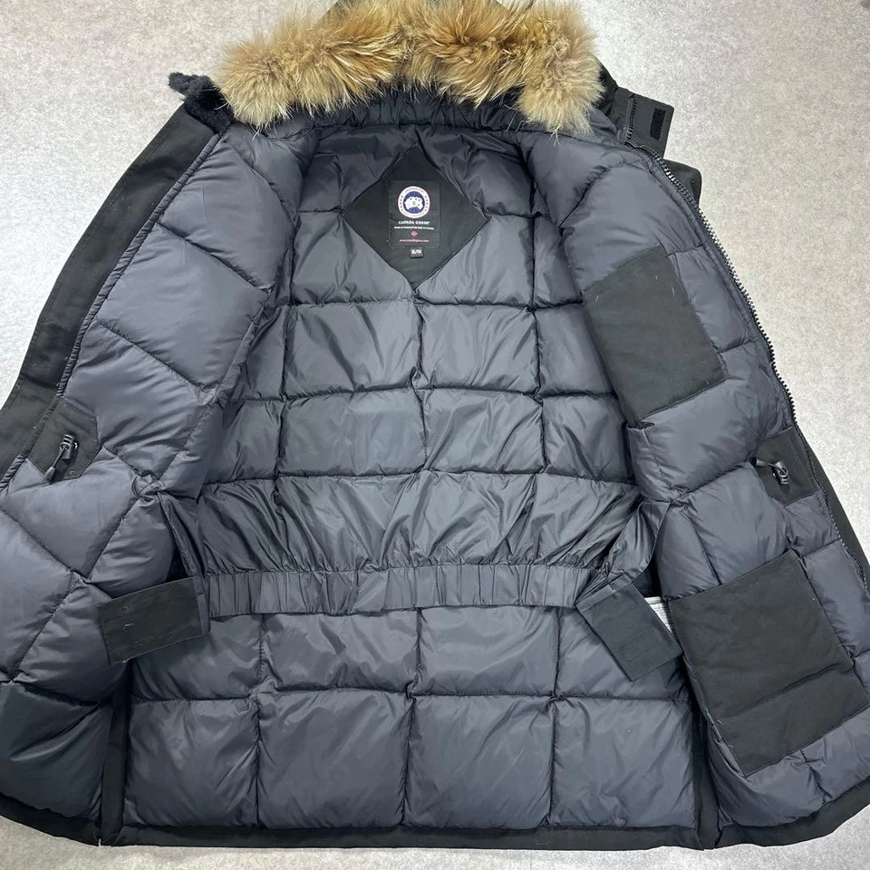 CANADA GOOSE Snow Mantra Parka XL Black Fur Hood Rare Japan F/S - Image 4 of 4