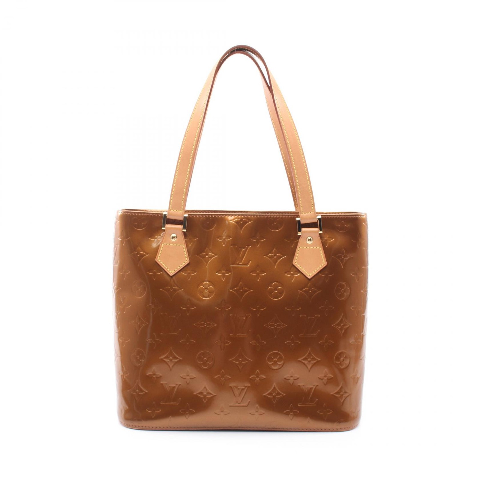 Borsa a tracolla Louis Vuitton Houston Tote M91122 Vernis pelle marrone usata LV
