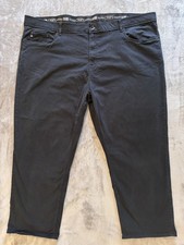 Chaps Mens Preppy Classic Corduroy Pants 50x30 Black Slim Straight Ralph Lauren