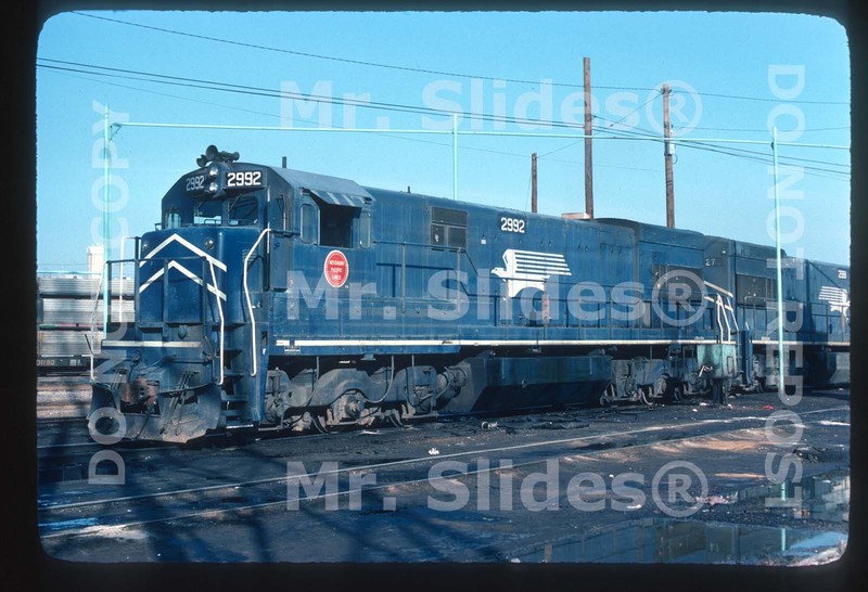 Original Slide MP Missouri Pacific Lines U30C 2992 St. Louis MO 1978