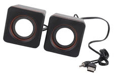 Zunate Mini USB Computer Speakers, Stereo, 3.5mm Jack for Laptop, PC, Gaming