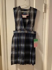 Girls Gray, Yellow  Navy V-Front Jumper Classroom Uniform Size 5