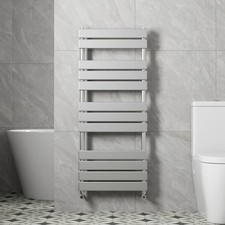 Bathroom 1200x500mm Heated Towel Rail Radiator Central Heating Flat Panel Chrome