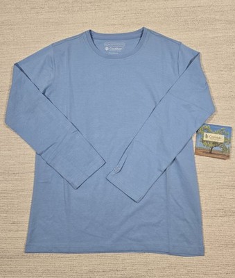 Coolibar Coco Plum Everyday Long Sleeve T-Shirt Kids Sz M (8) Blue UPF 50+