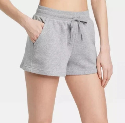 NEW Colsie Women's Fleece Lounge Pull On Shorts Gray Size Small