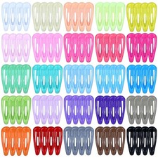 100 Pieces in 25 Candy Colors 3cm 1.2" Small Metal Snap Hair Clips Non Slip C...