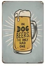 Vintage Look Bar Sign Decor, Funny Metal Beer Sign for Home Bar