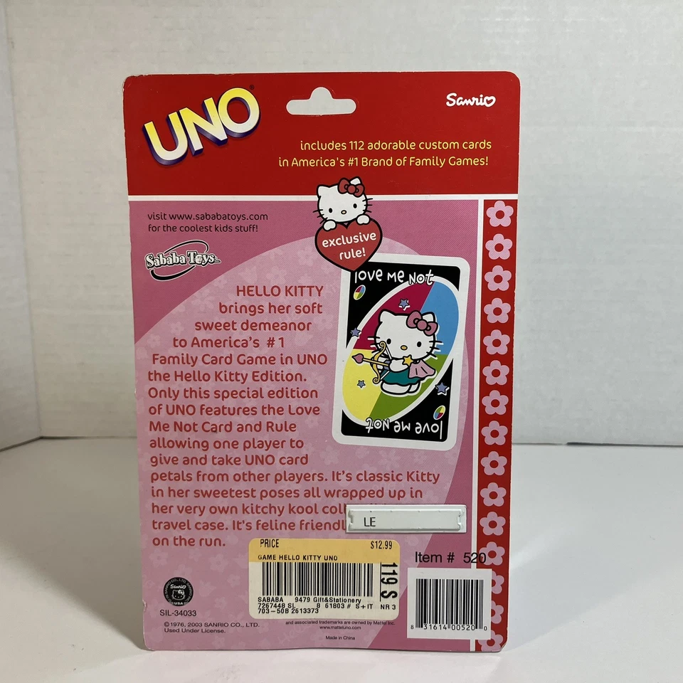Hello Kitty Uno Deluxe Collector Tin Sanrio 2003 • NEW IN PACKAGE - Image 2 of 4