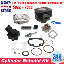 For Polaris Predator 50, Scrambler 50, Sportsman 50 Cylinder Piston Top End Kit