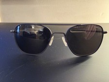 Randolph Aviator AF068 55mm Matte Black SkyTec Polarized American Gray USA