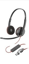 Image of POLY Blackwire 3220 Stereo USB-C Headset +USB-C/A Adapter - 93S87AA