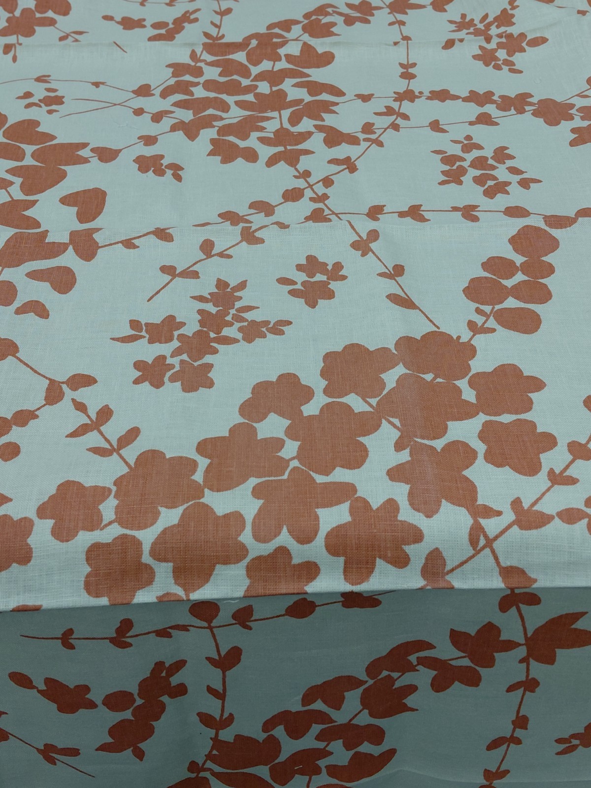 1.125 Yards Quadrille China Seas  Lysette Salmon/tan  Fabric Remnant