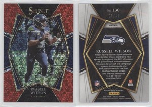 2021 Panini Select Premier Level Red Disco Prizm /49 Russell Wilson #130