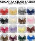 PACK OF 25 Organza Chair Cover Sash Bow Sashes Wedding Banquet decor FREE SHIP