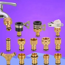 Brass Fitting Water Tap Faucet Adapter Hose Pipe Connectors Garden Kitchen Sink