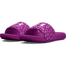 Under Armour 3024436 Women's UA Ansa Graphic Fix Slides, Mystic Magenta, Size 10