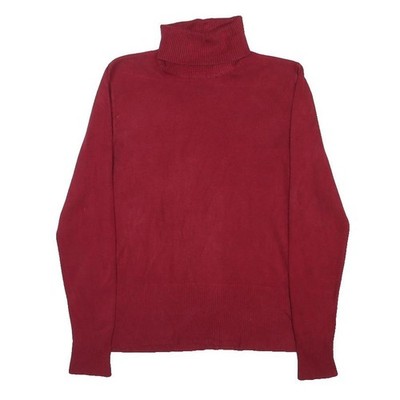 APT 9 Damen Pullover rot uni Rollkragen Basic Strickpullover S Viskose bequem