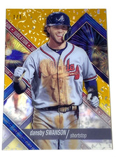 2017 High Tek DANSBY SWANSON Jubilation INSERT ROOKIE 1/1 Gold Galactic RC!!!
