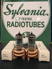 GAIN GM MATCH PAIR 1972 SYLVANIA JAN 6189W 12AU7A Tubes TV7 MAXI TEST NOS NIB  