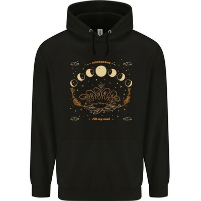 Moonbeams Moon Phases Celestial Pagan Kinder Jungen Hoodie Pullover Schwarz