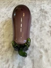 Murano Style Hand Blown Art Glass Eggplant Vegetable-Vintage