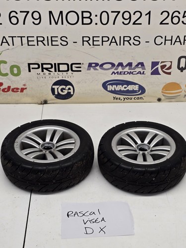 Rascal vista dx mobility scooter parts Rear Wheels And Tyres Pair | eBay UK