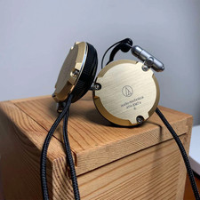 Audio-Technica ATH-EM7X Adjustable Aluminum Clip-On Ear Headphones Gold / Black