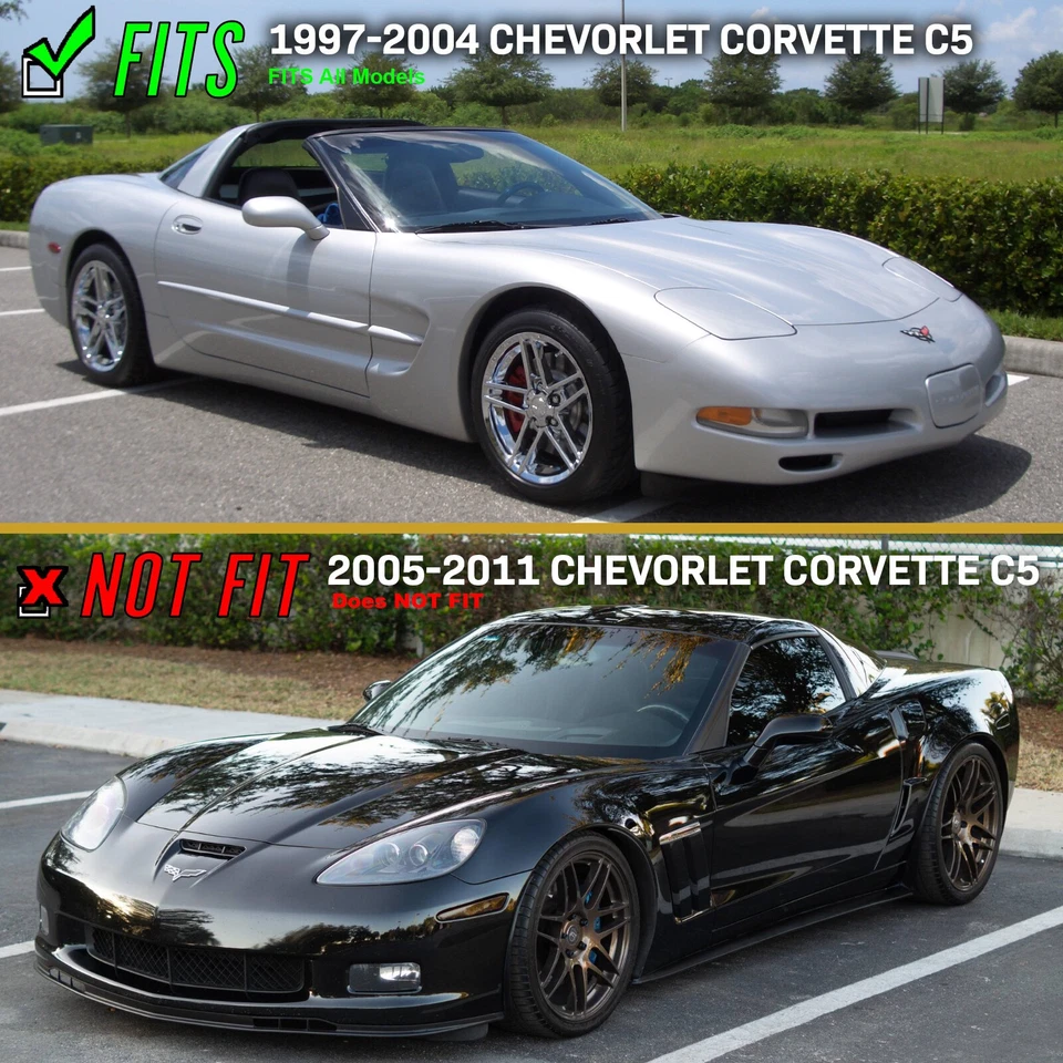 For 1997-2004 Chevy Corvette C5 Front Bumper Corner Turn Lights Smoke Pair 2PCS Foto 4 de 4