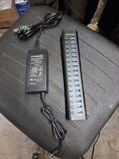 Powered USB Hub Rosonway 16 Ports 96W  (RSH-A16) (Black)