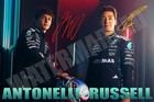 Kimi Antonelli & George Russell Signed F1 12x18 Inch Photograph Poster -McLaren