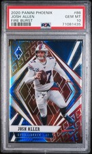 2020 Panini Phoenix Josh Allen Bills Fire Burst #86 PSA 10 71081435