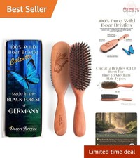 Calcutta Boar Bristle Hairbrush Natural Shine and Health for Fine to Medium