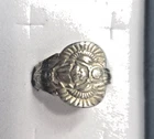 Vintage Egyptian Scarab Silver 6.6 Grams Spoon Ring Sz.7