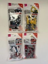 Daiso Japan Petit Blocks Working Cars Building Toys (Set of 4) US STOCK- NEW🚑