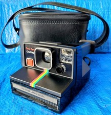 Vintage Polaroid Time-Zero One Step Rainbow Stripe Polaroid Camera Instant Case