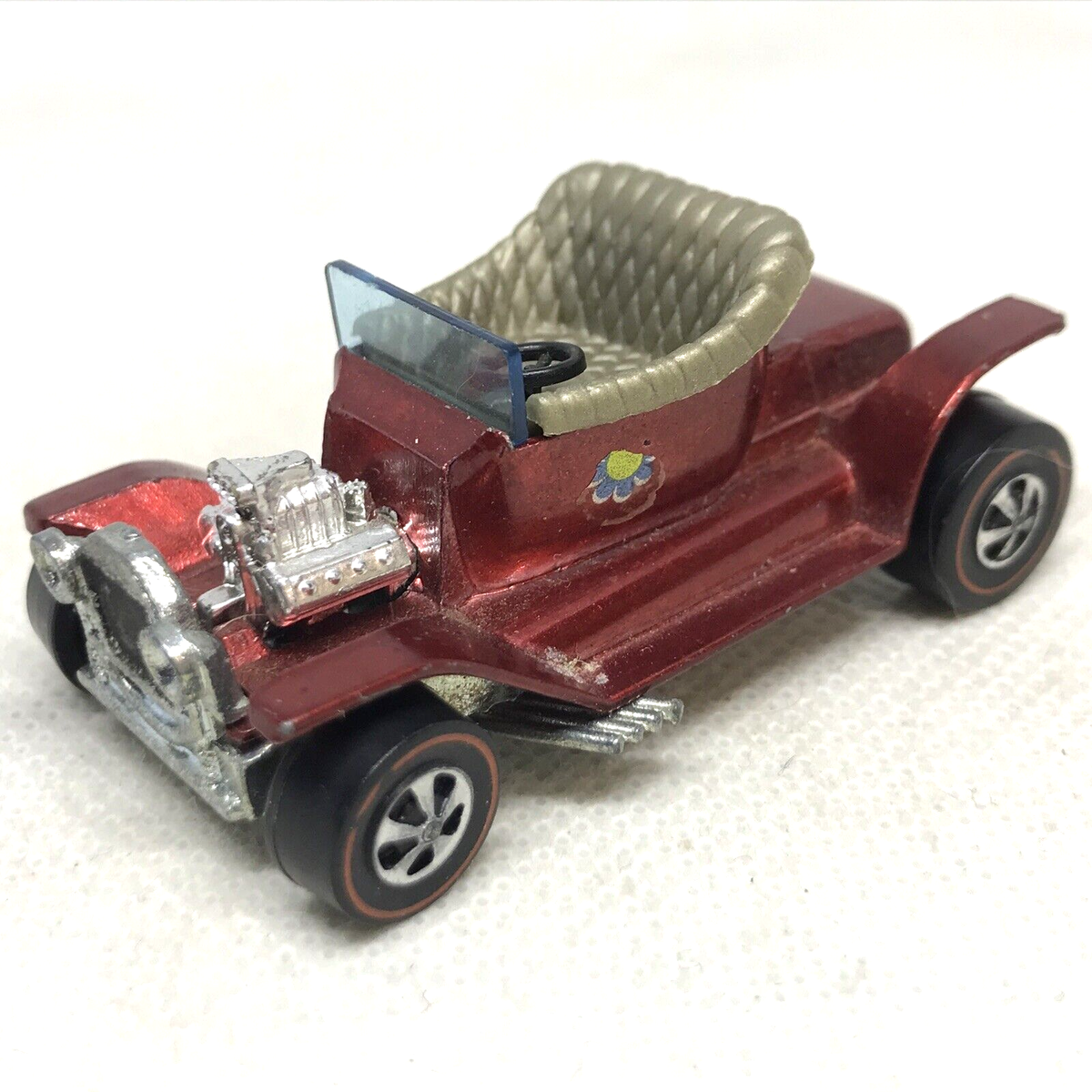 Hot Wheels Redline Hot Heap 1967 Red Light Gray Int. Made In Hong