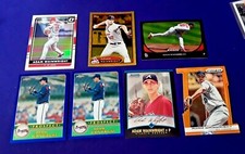  ADAM WAINWRIGHT 3 TOPPS CHROME PROSPECT BOWMAN+ORANGE PRIZM DIE #/60+REF GOLD 