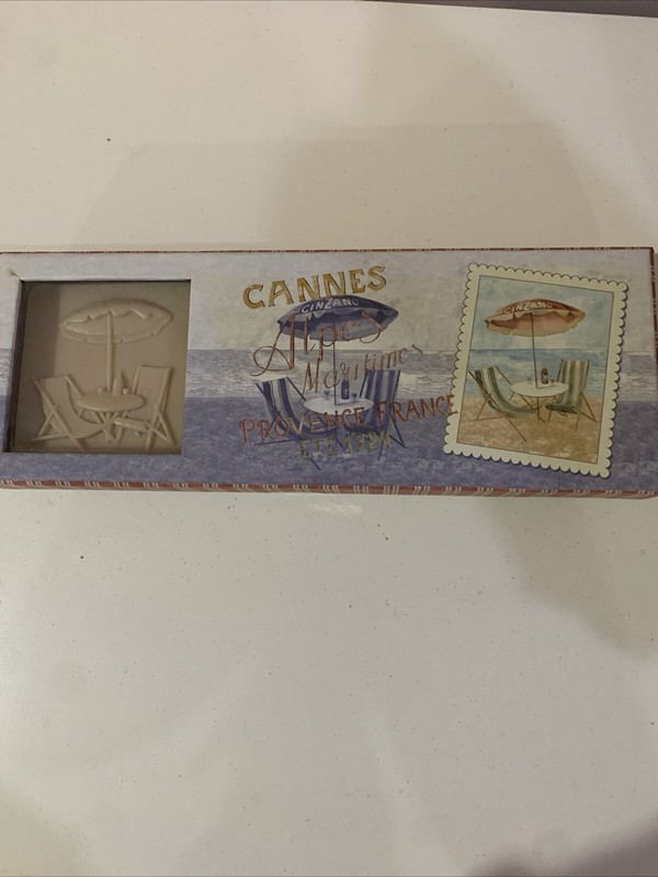 CANNES ALPES MARITIME FRANCE 3 PCS FRENCH MILLED SOAPS NIB 5.6 OZ.EACH