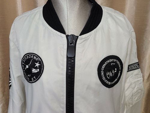 X-Ray Jeans White Bomber Jacket, Full 