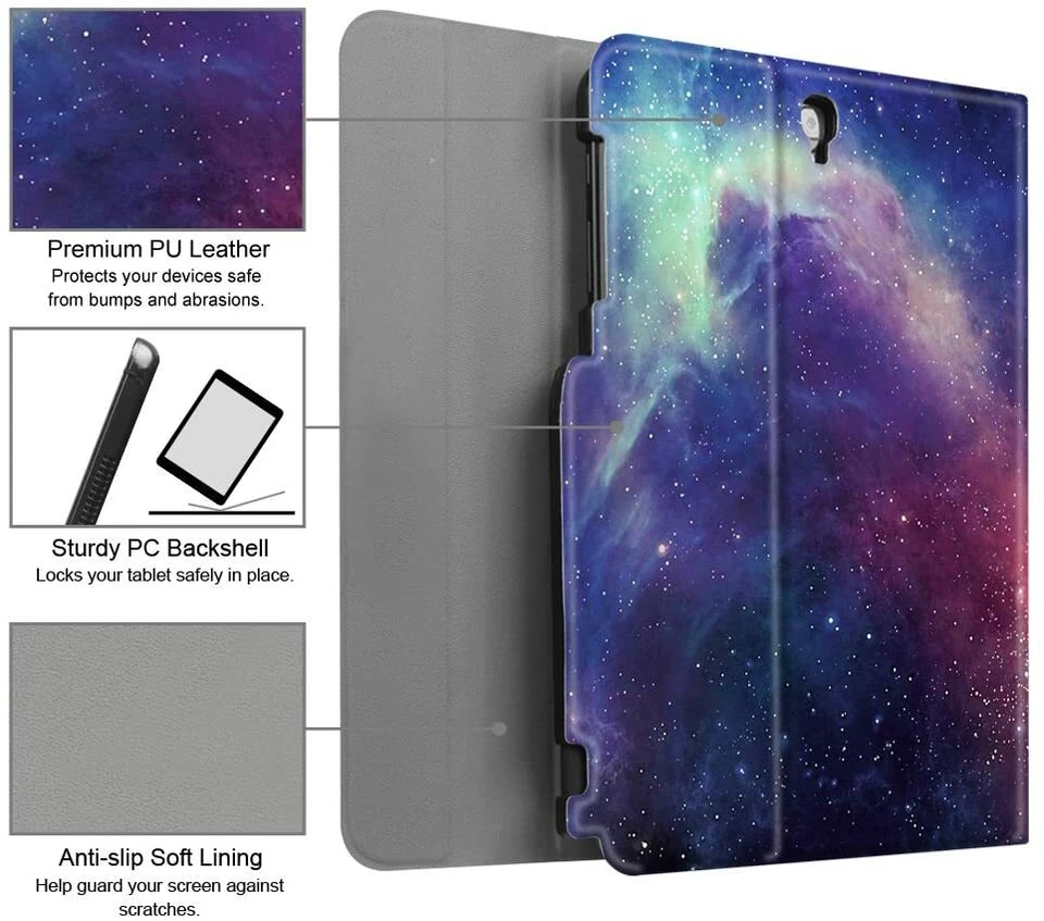 Funda con teclado para Samsung Galaxy Tab S3 9.7 2017 Smart Slim Shell Stand Cover EE. UU. Foto 4 de 4